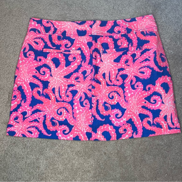 Lilly Pulitzer Nicki Skort Size 10 NWOT Ikat Blue Mocean Rare Print - Picture 3 of 7